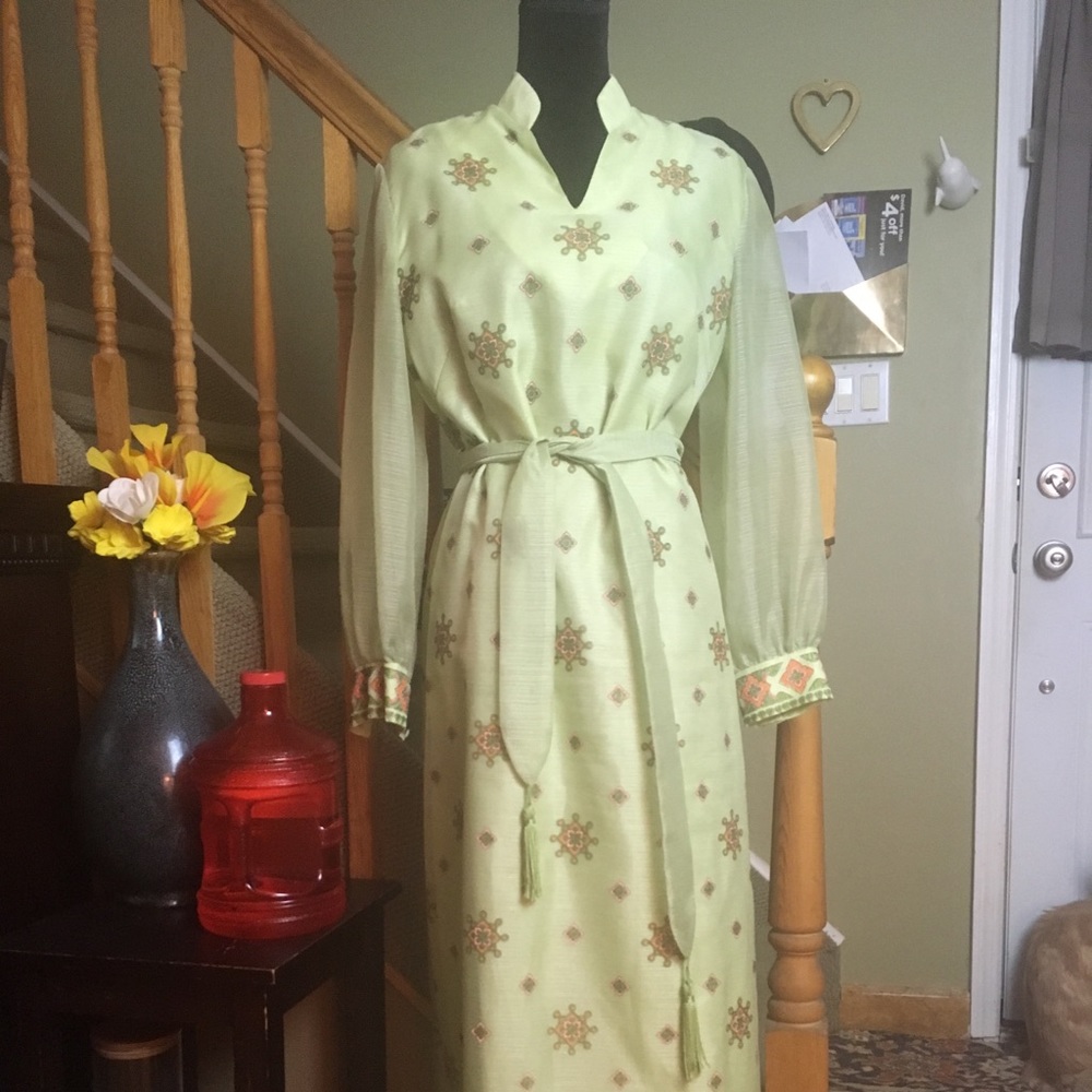 Vintage 1960s 1970s Shaheen maxi dress hippie